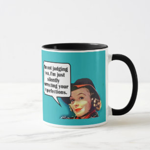 Ich urteile dich nicht... Retro-Frau Tasse
