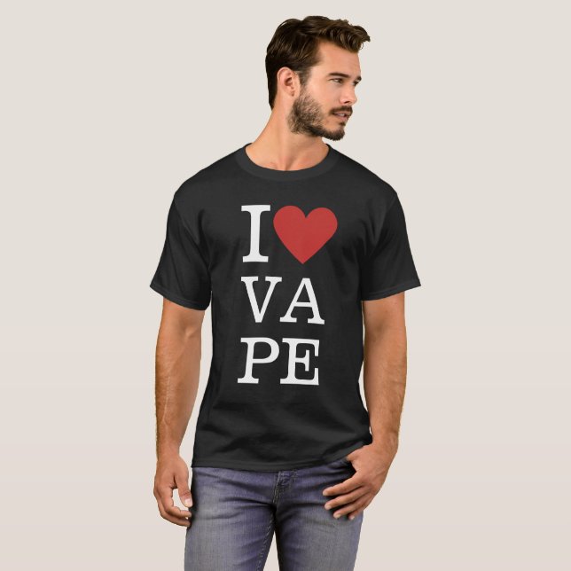 Ich ❤️ VAPE Custom Men T-Shirt (Vorne ganz)