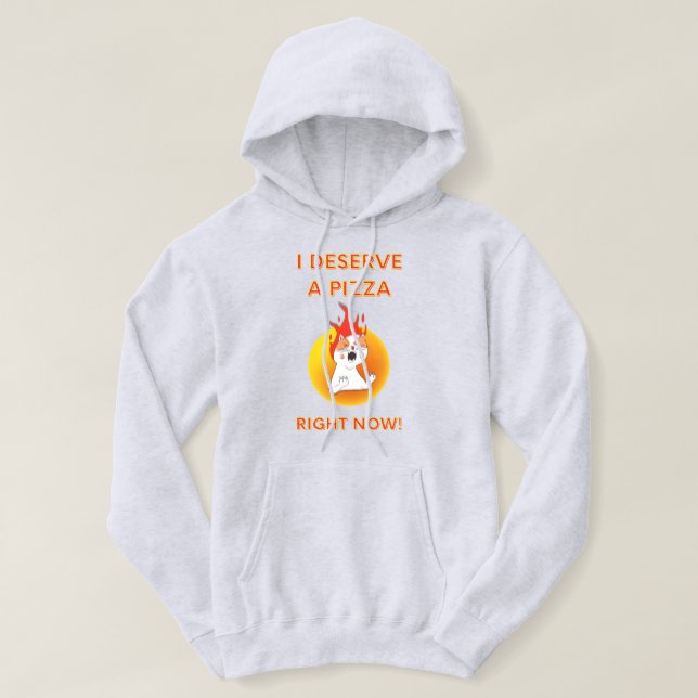 Ich verdiene gerade einen Pizzaslogan mit wütender Hoodie (Design vorne)