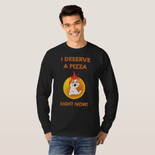 Ich verdiene gerade einen Pizzaslogan mit wütender T-Shirt