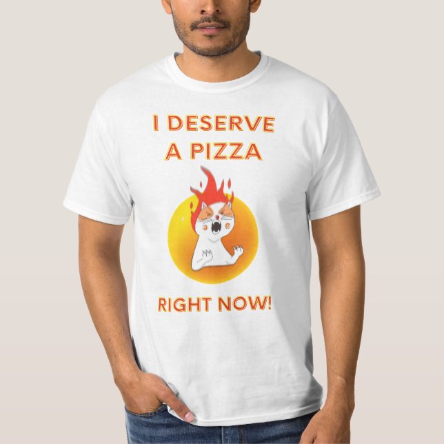 Ich verdiene gerade einen Pizzaslogan mit wütender T-Shirt (Vorderseite)