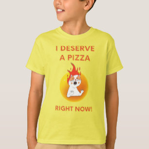 Ich verdiene gerade einen Pizzaslogan mit wütender T-Shirt