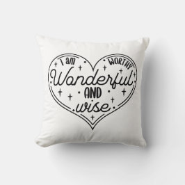 Ich verdiene wunderbar und weise kissen