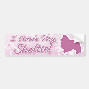 Ich verehre meinen Sheltie Autoaufkleber