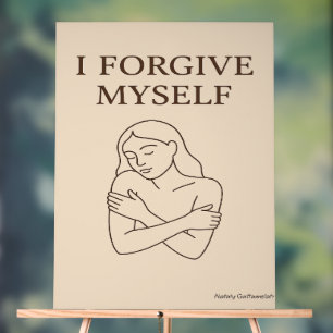 ICH VERGESSE MICH - Minimalistische Selbstbestätig Acrylschild