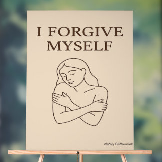 ICH VERGESSE MICH - Minimalistische Selbstbestätig Acrylschild