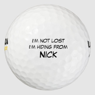 Ich verirre mich nicht, dass ich mich vor dem Indi Golfball