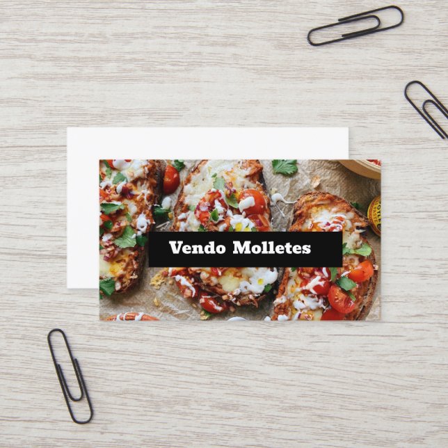 Ich verkaufe Brötchen Visitenkarte (Vorderseite/Rückseite Beispiel)