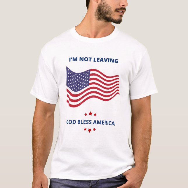 Ich Verlass nicht Gott segne Amerika Mens Tshirt U (Vorderseite)