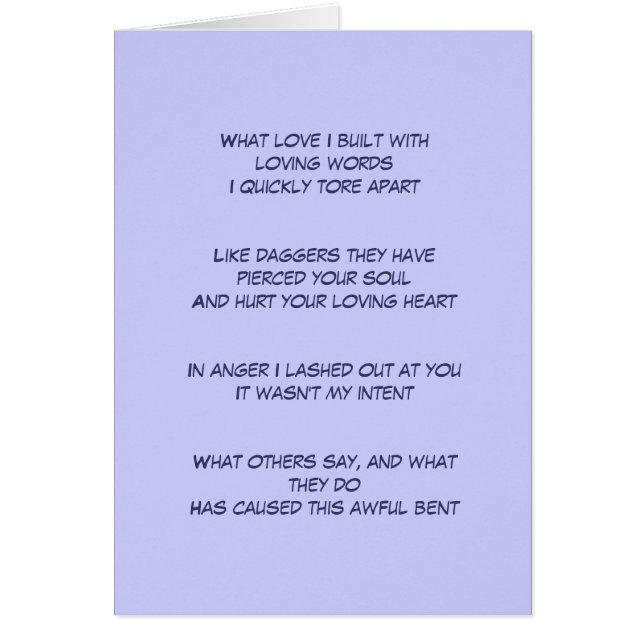 Ich verletzte Ihr Herz (Vorne)