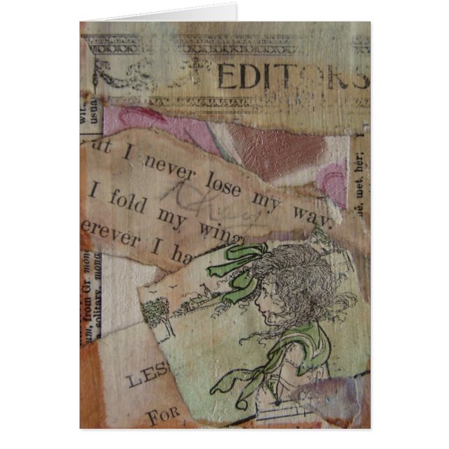 Ich verliere nie meine Mixed Media Collage (Vorne)