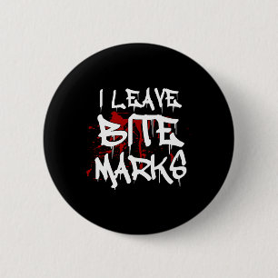 Ich Verließ Bite Marks Fun Halloween Vampire Blood Button