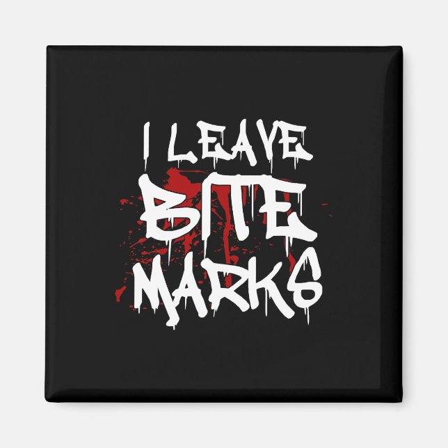Ich Verließ Bite Marks Fun Halloween Vampire Blood Magnet (Vorne)