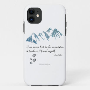 Ich verlire mich nie in den Bergen, es ist der Ort iPhone 11 Hülle