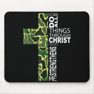 Ich vermag alles durch Christus, der mich stark ma Mousepad