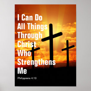 Ich vermag alles durch Christus, der mich stärkt Poster
