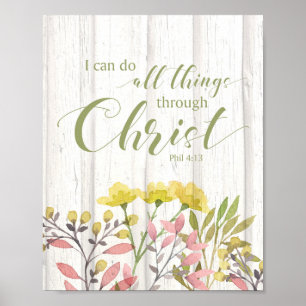 Ich vermag alles durch Christus, Phil 4,13 Poster