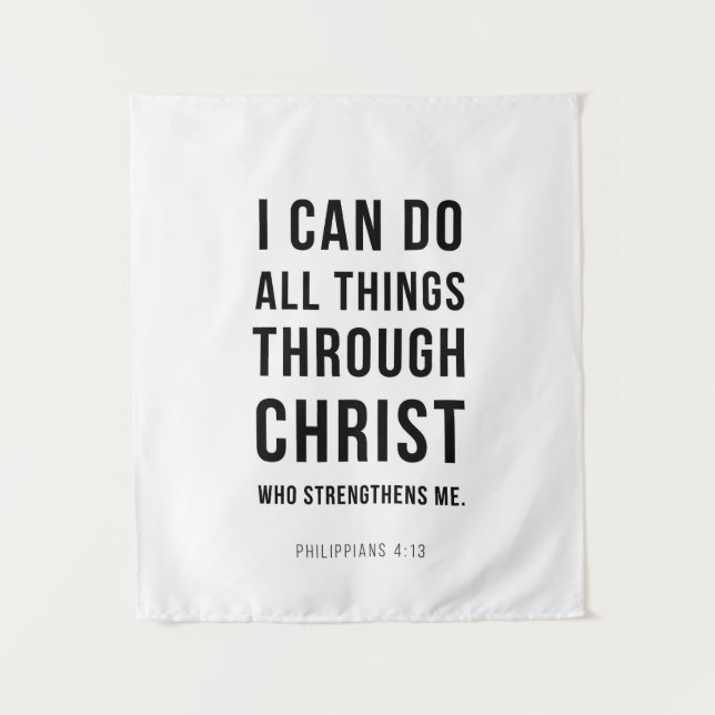 Ich vermag alles Philipper 4:13 Wandteppich (Vorderseite)