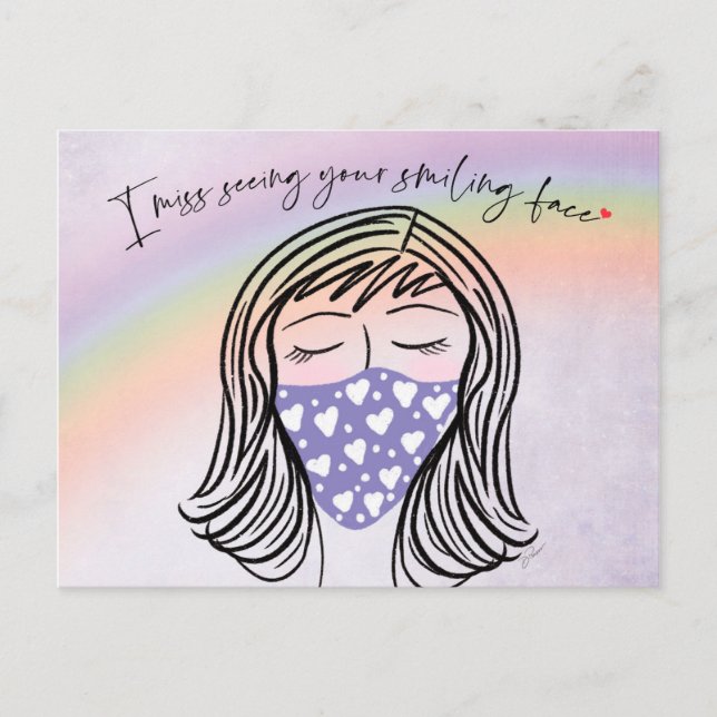 Ich vermisse deine lächelnde Postkarte (Vorderseite)