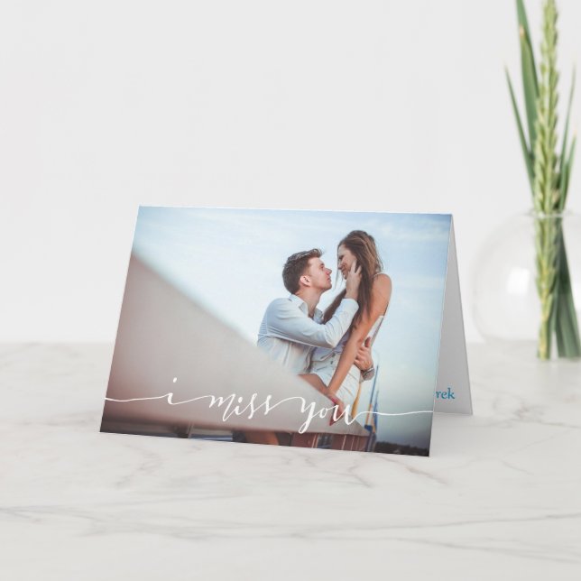Ich vermisse deine Personalisierte Fotokarte Karte (Vorderseite)