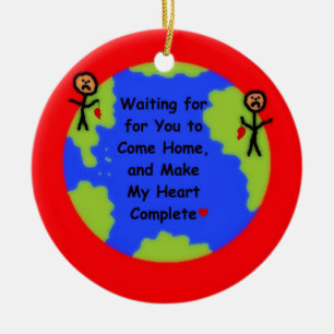 Ich vermisse deinen Cartoon Keramikornament