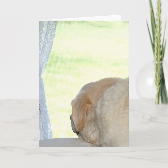 Ich vermisse deinen gelbe Labrador Karte (Vorderseite)