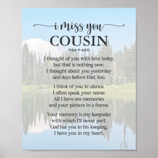 Ich vermisse dich Cousin Poster