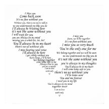 Ich vermisse dich - gebrochenes Herz