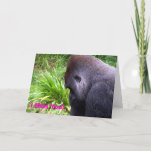 Ich vermisse dich! Gorilla Card Karte