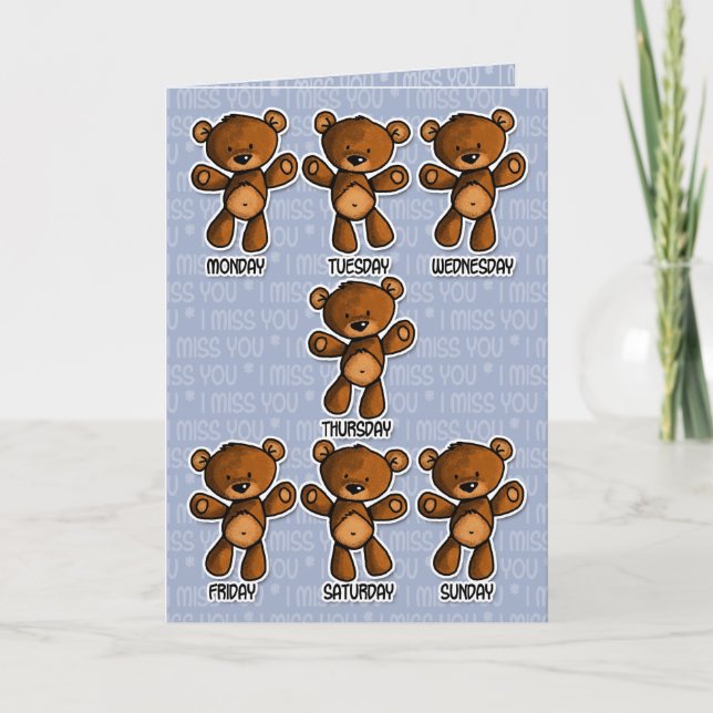 Ich vermisse dich karte (Vorderseite)