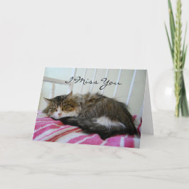 Ich vermisse dich, Maine Coon Cat Card Karte