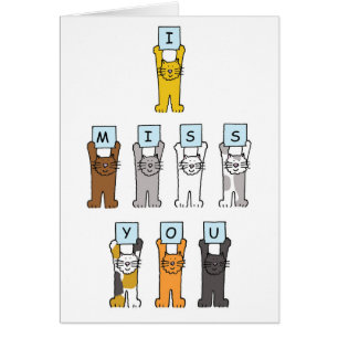 Ich vermisse dich Niedliche Cartoon Katzen