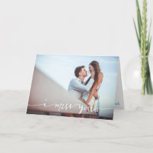 Ich vermisse Dich personalisierte Fotokarte