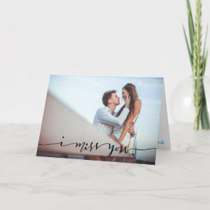 Ich vermisse Dich Personalisierte Fotokarte Karte