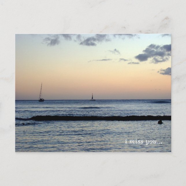 Ich vermisse dich ... postkarte (Vorderseite)