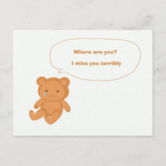 Ich vermisse dich postkarte