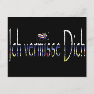 Ich vermisse Dich Postkarte