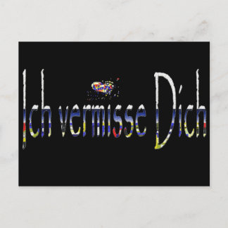 Ich vermisse Dich Postkarte