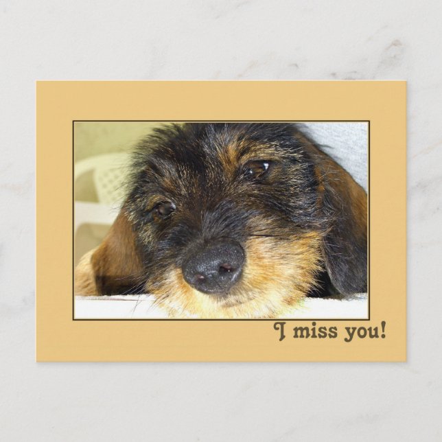 Ich vermisse dich postkarte (Vorderseite)