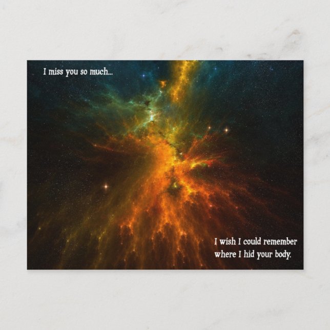 Ich vermisse dich so sehr... postkarte (Vorderseite)
