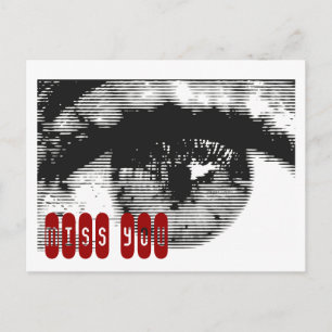 Ich vermisse dich supercool PopArT Postcard Postkarte