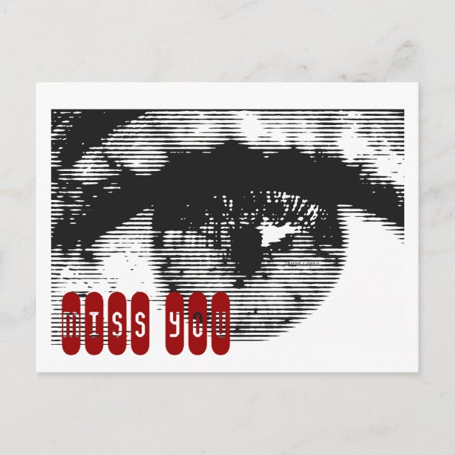 Ich vermisse dich supercool PopArT Postcard Postkarte (Vorderseite)