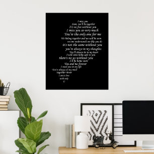 Ich vermisse dich Text, auch, in Hälfte des Herzen Poster