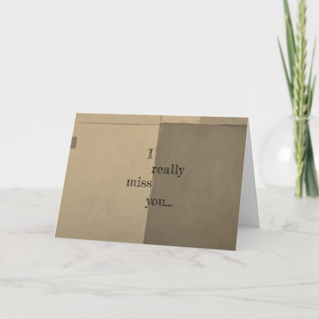 Ich vermisse dich wirklich dankeskarte (Vorderseite)