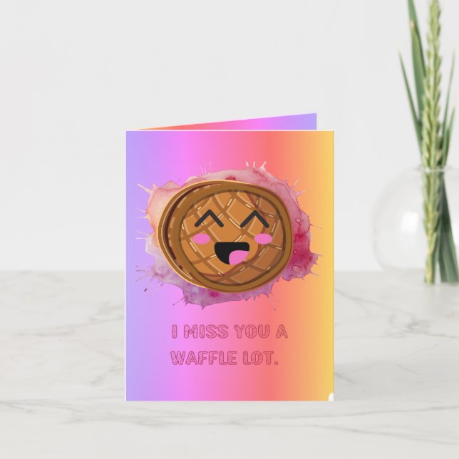 Ich vermisse dir einen tollen Funny Food Pub Karte (Vorderseite)