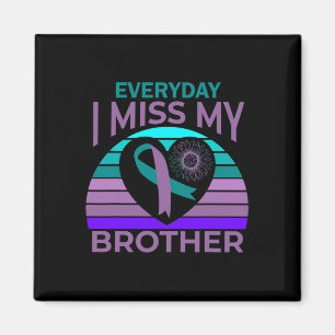 Ich vermisse mein Brother Heart Ribbon Suicide Awa Magnet