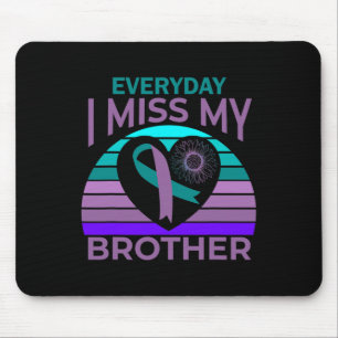 Ich vermisse mein Brother Heart Ribbon Suicide Awa Mousepad