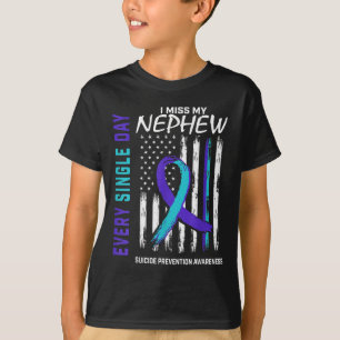 Ich vermisse mein Nephew Suizidbewusstsein Awarene T-Shirt