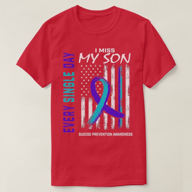 Ich vermisse mein Sohn, das Bewusstsein für Selbst T-Shirt (Design vorne)