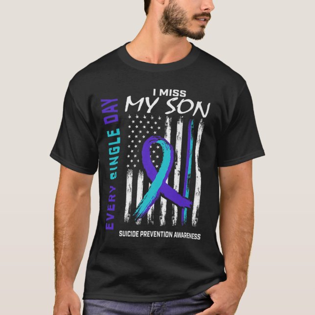 Ich vermisse mein Sohn, das Bewusstsein für Selbst T-Shirt (Vorderseite)
